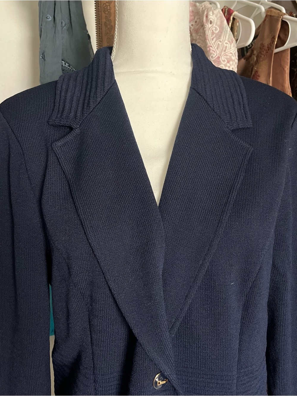 Old Money Quiet Luxury St. John Collection Wool Knit Maxi Coat Size 14 - Picture 2 of 6